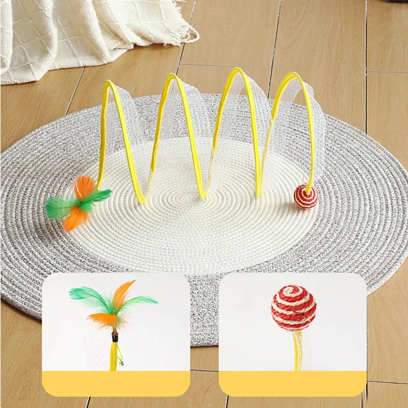 Self-play Cat Hunting Spiral Tunnel Toy